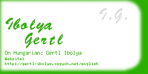 ibolya gertl business card